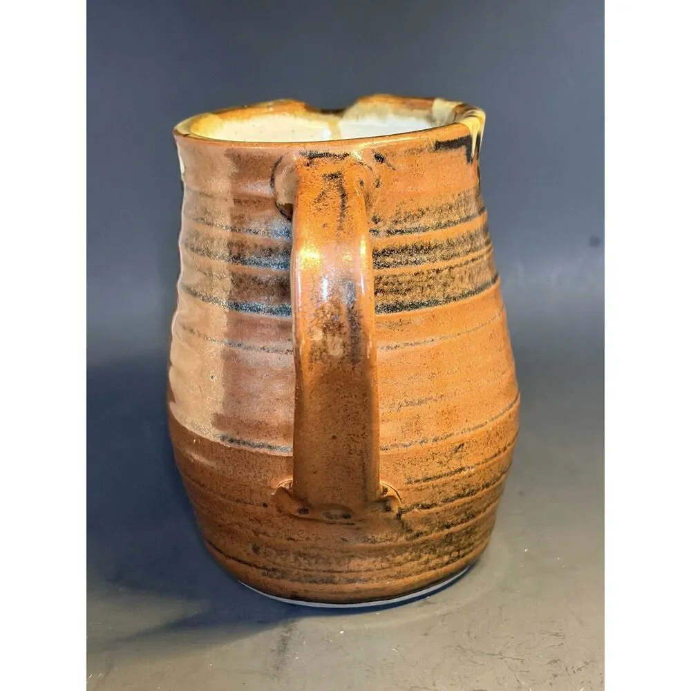 Kimsey Hickman Signed Art Pottery Jug Rustic Studio Stoneware, Vase